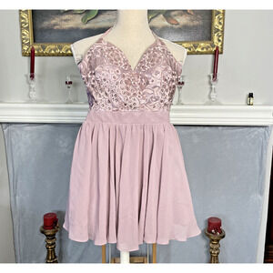 PromGirl Dusty Rose Homecoming Prom Wedding Mini Dress XS